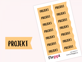 Samolepky Školní - projekt Barva samolepek: pastelově oranžová