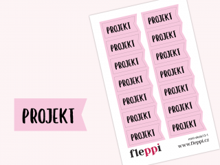 Samolepky Školní - projekt Barva samolepek: pastelově růžová