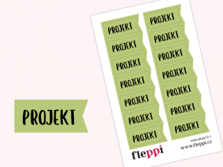 Samolepky Školní - projekt Barva samolepek: pastelově zelená