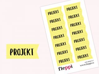 Samolepky Školní - projekt Barva samolepek: pastelově žlutá