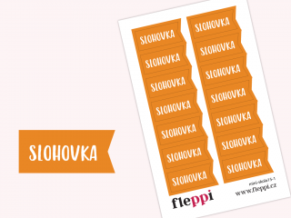 Samolepky Školní - slohovka Barva samolepek: oranžová