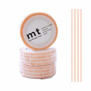 Washi páska Border Peach cream | 15mm x 10m