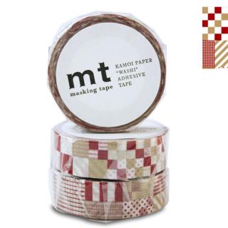 Washi páska Mix Red | 15mm x 10m
