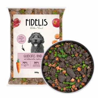Fidelis - Hovězí vařené menu pro psy 500 g (mražené) (zaváděcí sleva 20%)