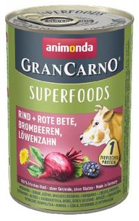 GRANCARNO Superfoods hovězí, čv. řepa, ostružiny, pampeliška 400 g - Animonda