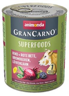 GRANCARNO Superfoods hovězí, čv. řepa, ostružiny, pampeliška 800 g - Animonda