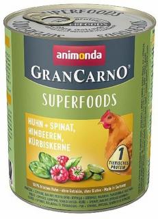 GRANCARNO Superfoods kuře, špenát, maliny, dýňová semínka 800 g - Animonda