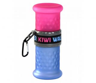 KIWI WALKER Cestovní láhev 2v1 růžovo-modrá 750+500 ml