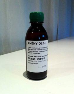 Lněný olej pro psy - lisovaný za studena 200 ml