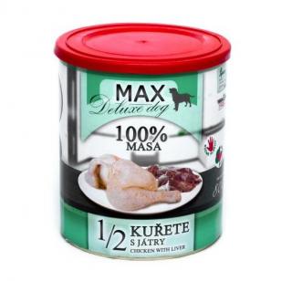 MAX Deluxe Dog 1/2 kuřete s játry 800 g - Sokol Falco