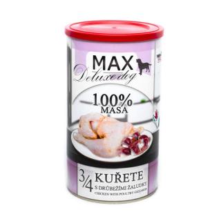 MAX Deluxe Dog 3/4 kuřete s žaludky 1200 g - Sokol Falco