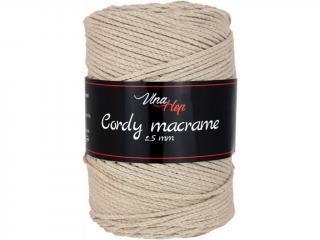 CORDY 2,5mm macrame béžová - 1 klubko (skladem poslední 2 klubka)