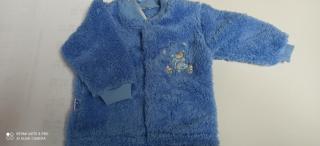 Kojenecký kabátek fleece-peří - vel. 74 středně modrý