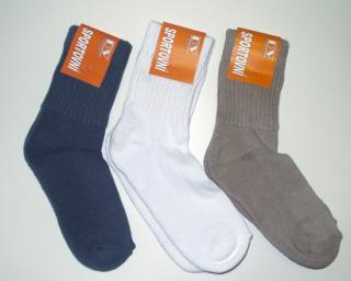 Ponožky froté chodidlo zdravotní lem - tm.šedé nebo tm.modré vel. 28-29