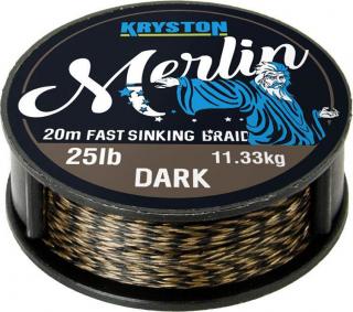 Kryston pletené šňůrky - Merlin fast sinking braid  Kód na slevu 10%: SLEVA10 Barva: černá, Návin: 20 m, Nosnost: 15 lb