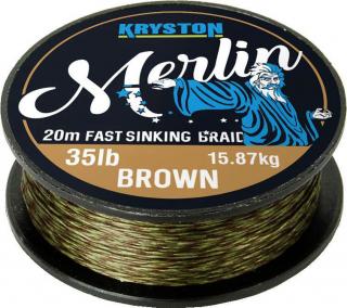 Kryston pletené šňůrky - Merlin fast sinking braid  Kód na slevu 10%: SLEVA10 Barva: Písková, Návin: 20 m, Nosnost: 15 lb