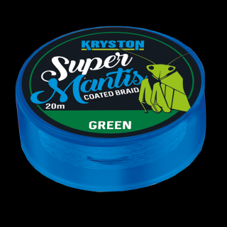 Kryston potahované šňůrky - Super Mantis  Kód na slevu 10%: SLEVA10 Barva: Green, Návin: 20 m, Nosnost: 35 lb
