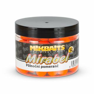 Mikbaits Mirabel Fluo boilie  Kód na slevu 10%: SLEVA10 Objem: 150 ml, Průměr: 12 mm, Příchuť: Půlnoční pomeranč