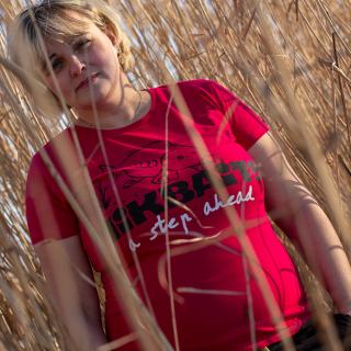 Mikbaits oblečení - Dámské tričko červené Ladies team  Kód na slevu 10%: SLEVA10 Velikost: L