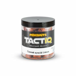 Mikbaits TactiQ měkčené pelety  Kód na slevu 10%: SLEVA10 Objem: 250 ml, Průměr: 14 mm, Příchuť: Česnek speciál