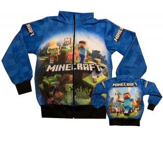 Mikina Minecraft modrá  výprodej Velikost: 116 cm (3-4 roky)