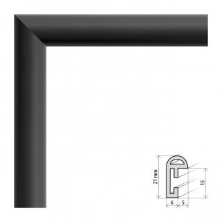 Fotorámeček 10x15 cm BF černá matná s plexisklem Plexisklo: čiré