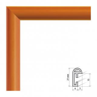 Fotorámeček 10x15 cm BF oranžová s plexisklem Plexisklo: čiré