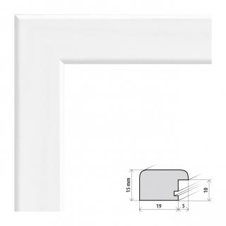 Fotorámeček 10x15 cm Modena bílá s plexisklem Plexisklo: čiré
