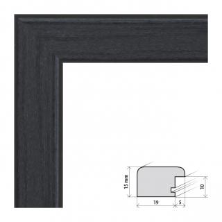 Fotorámeček 10x15 cm Modena černá s plexisklem Plexisklo: čiré