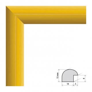 Fotorámeček 10x15 cm Roma žlutá s plexisklem Plexisklo: čiré