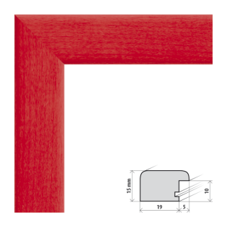 Fotorámeček 10x15 Modena červená s plexisklem Plexisklo: čiré