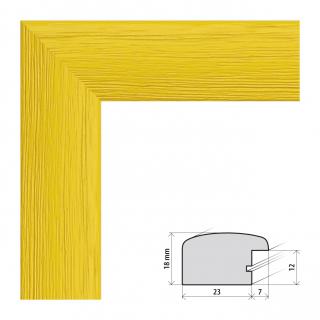 Fotorámeček 13x18 cm Rio žlutá s plexisklem Plexisklo: čiré
