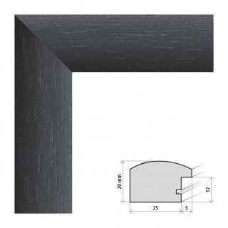 Fotorámeček 15x20 cm Parma černá s plexisklem Plexisklo: čiré