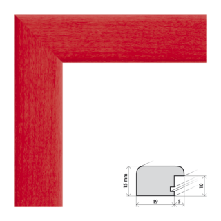Fotorámeček 20x20 Modena červená s plexisklem Plexisklo: čiré