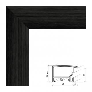 Fotorámeček 40x40 cm ALASKA černá s plexisklem Plexisklo: čiré