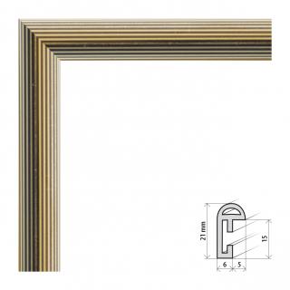 Fotorámeček 40x50 cm BF zlatý proužek s plexisklem Plexisklo: čiré