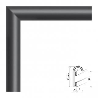 Fotorámeček 60x80 cm ALU černá Plexisklo: čiré