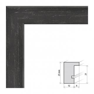 Fotorámeček A1 (59,4x84 cm) Kiel černá s plexisklem Plexisklo: čiré