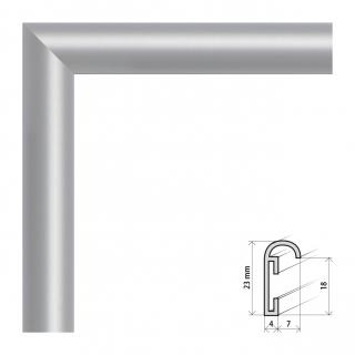 Fotorámeček A4 (21x29,7 cm) ALU stříbrná Plexisklo: čiré