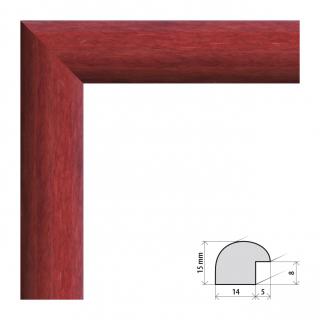 Fotorámeček A4 (21x29,7 cm) Roma tmavě červená s plexisklem Plexisklo: čiré