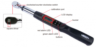 Digitální momentový klíč Insize 170-850 Nm