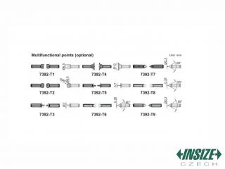 Multifunkční měřicí dotek plochý (pár) 6,5 mm INSIZE