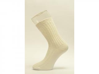 Teplé bavlněné ponožky - Albín Barva: Bílá, Velikost: 38 steh ( 5 palce)