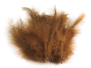 Pštrosí peří délka 9-16 cm Barva: hnědá oříšková