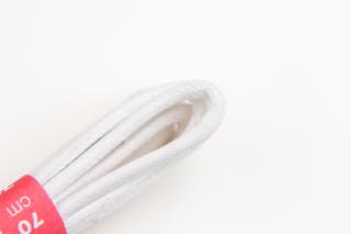 Bílé voskované tkaničky Délka tkaniček: 70 cm - 1 pár