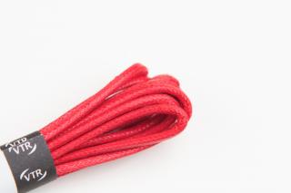 Červené voskované tkaničky Délka tkaniček: 130 cm - 1 pár