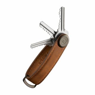 Kožená klíčenka Orbitkey 2.0 Crazy Horse - Chestnut Brown