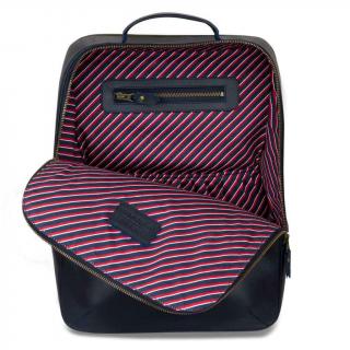 Kožený batoh Leon Buckle & Seam - hnědý Barva: Pruhy