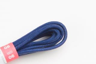 Námořnická modř voskované tkaničky Délka tkaniček: 130 cm - 1 pár