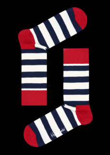 STRIPE SOCK BWR barevné ponožky Happy Socks (SA01-045) Velikost: 36-40